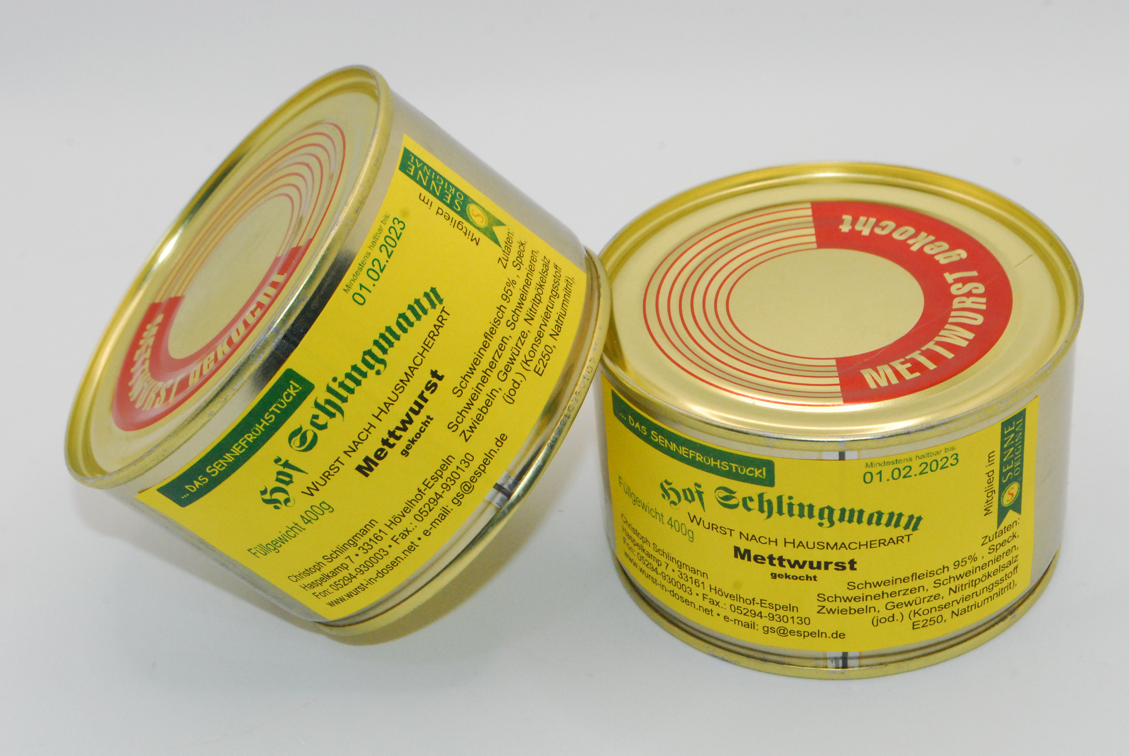 Wurst in Dosen Mettwurst gekocht 400 g